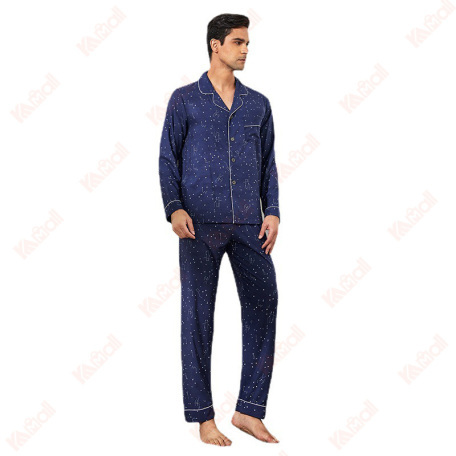best mens pajamas navy blue